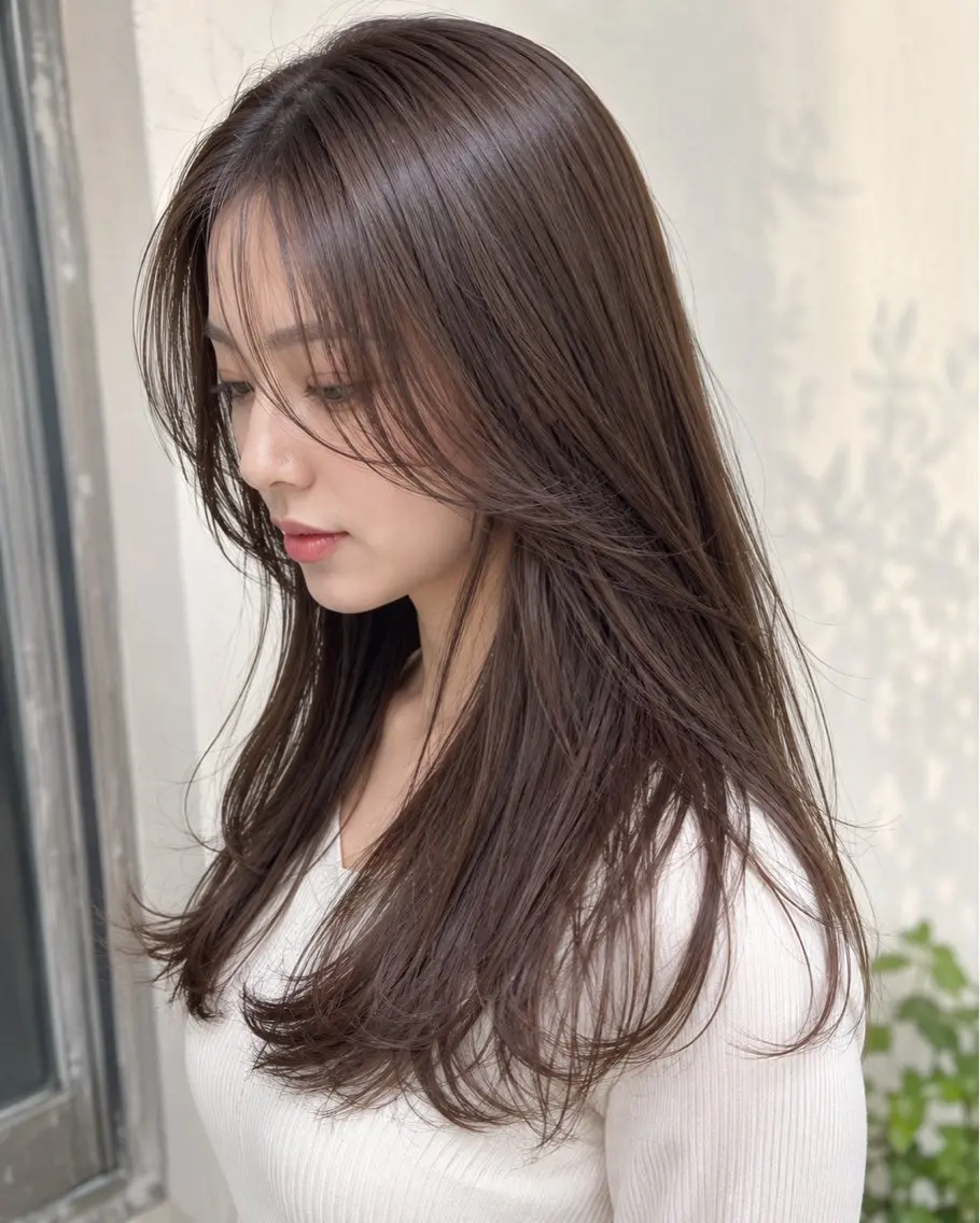 ロング カット ヘアカラー トリートメント 艶カラー /顔周り◎ 小川泰輝🫧のヘアスタイル