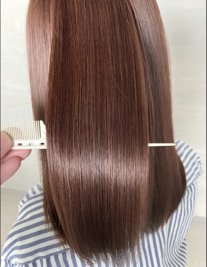 【質感改善💇‍♀️】髪質改善トリートメント(酸熱トリートメント)＋カラーの写真