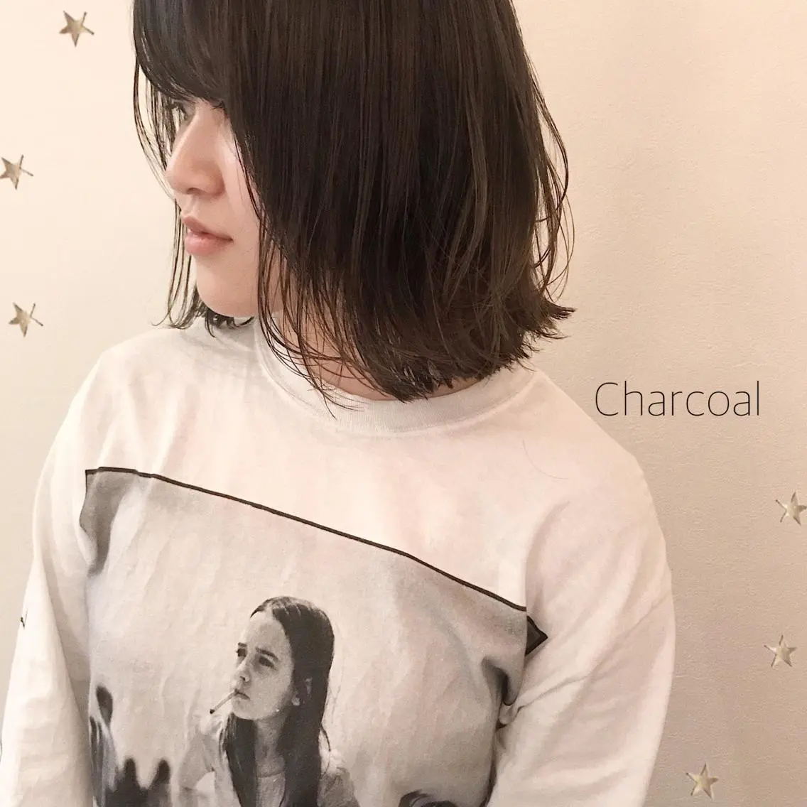 ミディアム カラー 市川 千夏のヘアスタイル