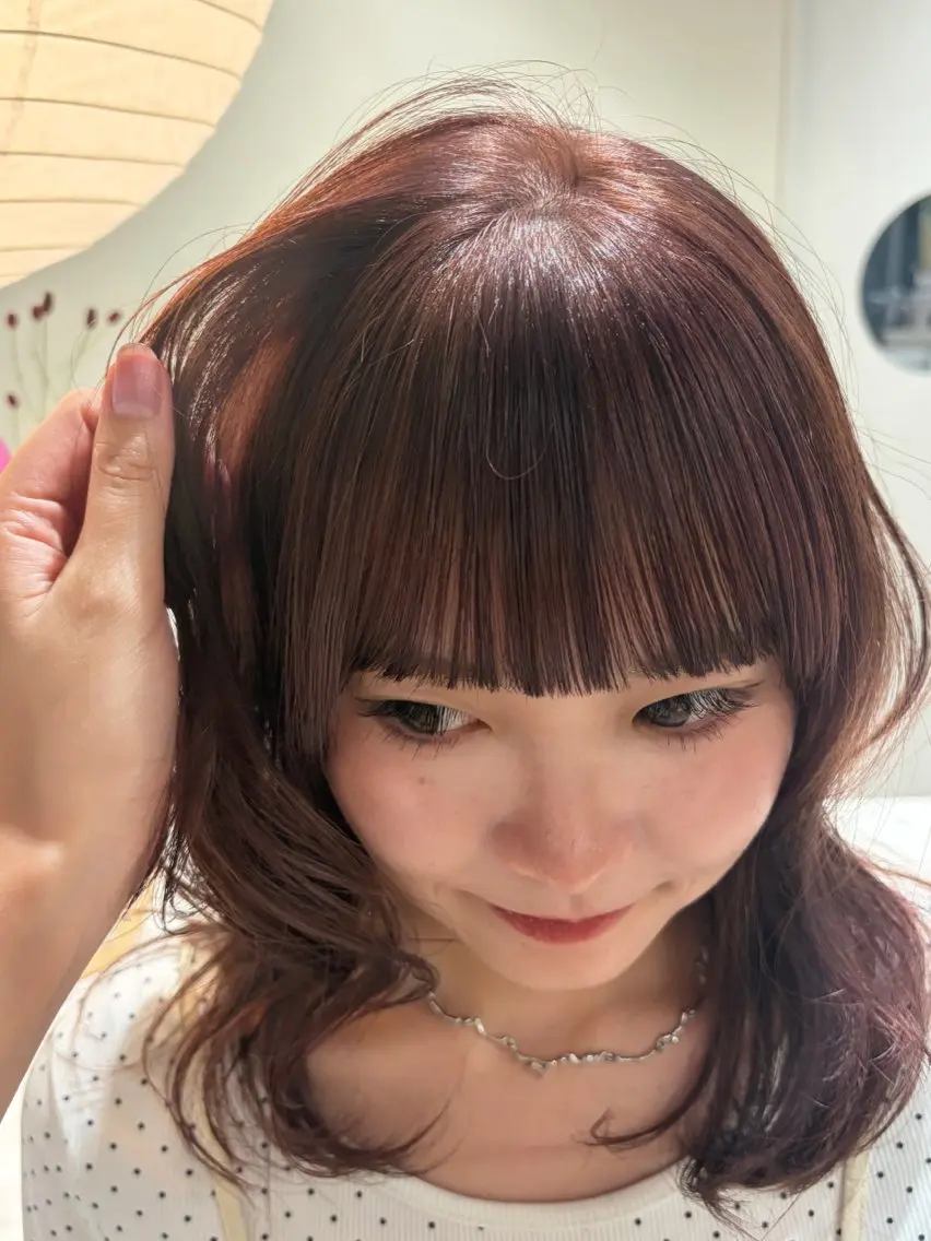 ミディアム ヘアカラー 透明感カラー🪽 ゆうかのヘアスタイル