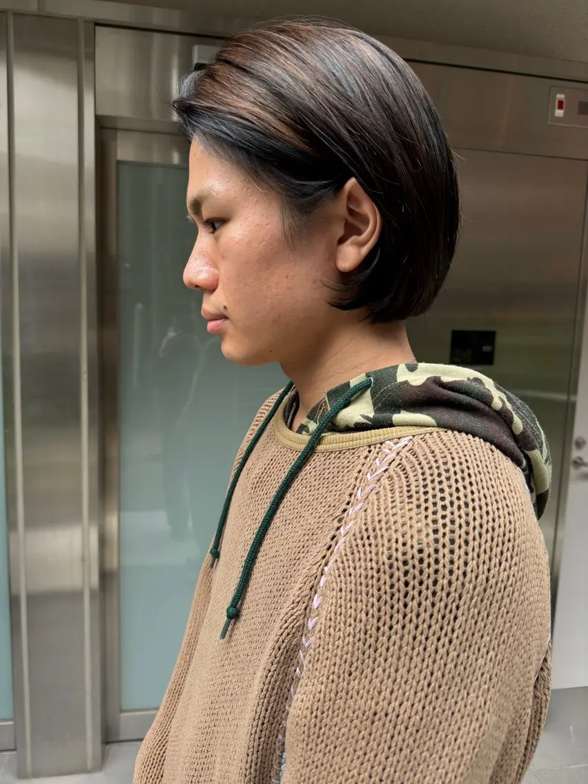 ミディアム メンズ カット 吉田一輝 外国人パーマのヘアスタイル