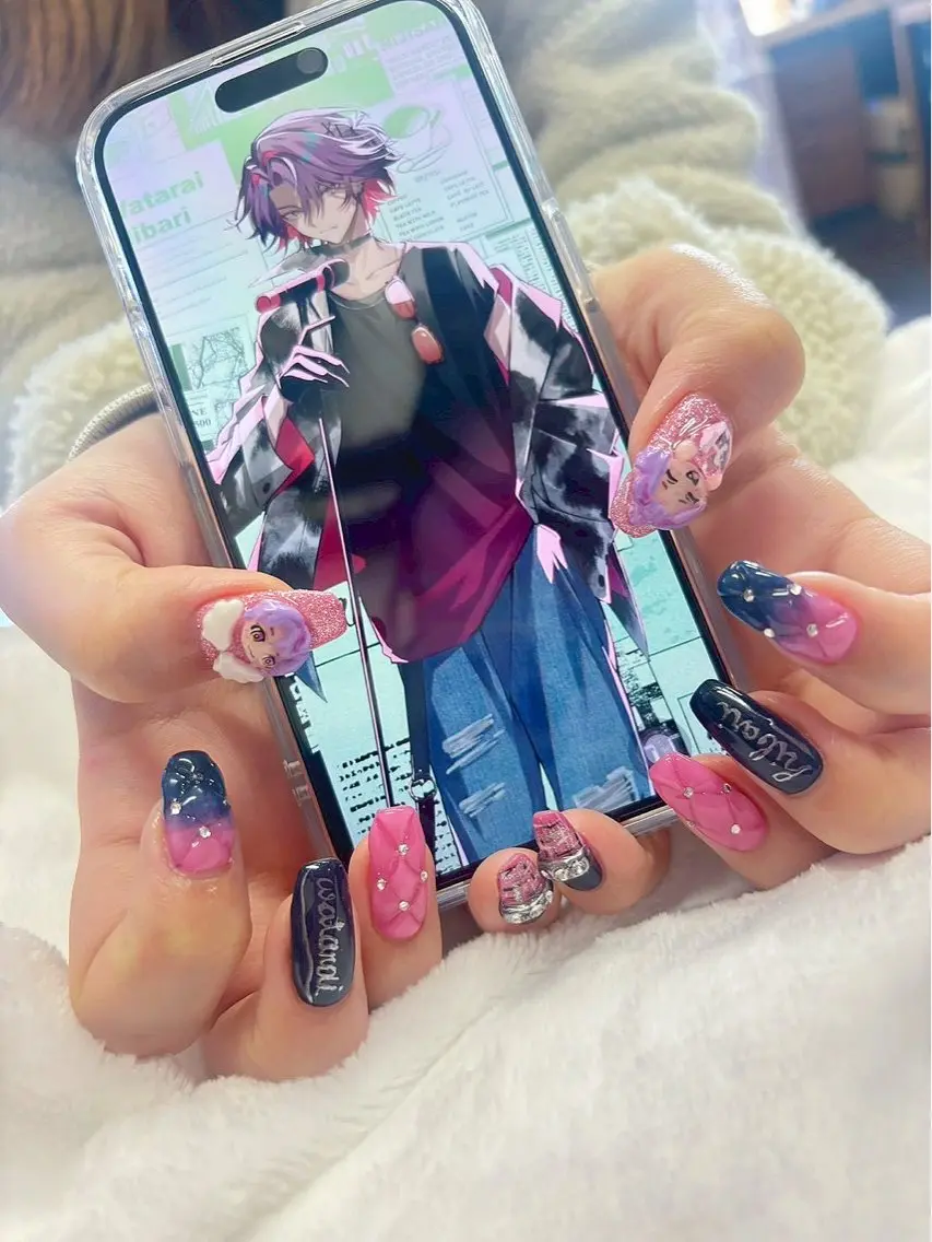 ネイル アートネイル 長さ出し ロングネイル 持ち込み ハンドネイル KAREN 高田馬場のネイルデザイン
