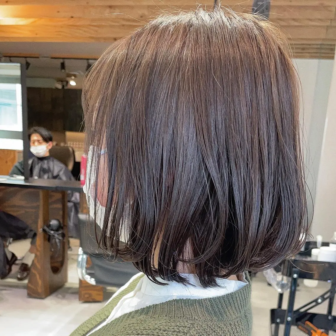 ショート カット ヘアカラー トリートメント ボブ/縮毛/レイヤー モトナリのヘアスタイル