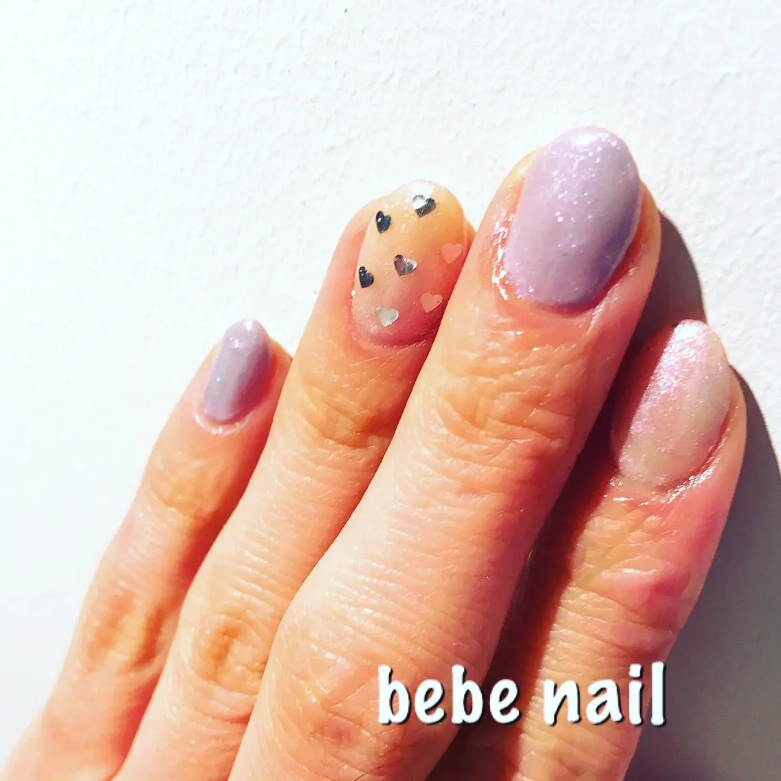 ネイル アートネイル ジェルネイル ハート パラジェル Ann nailのネイルデザイン
