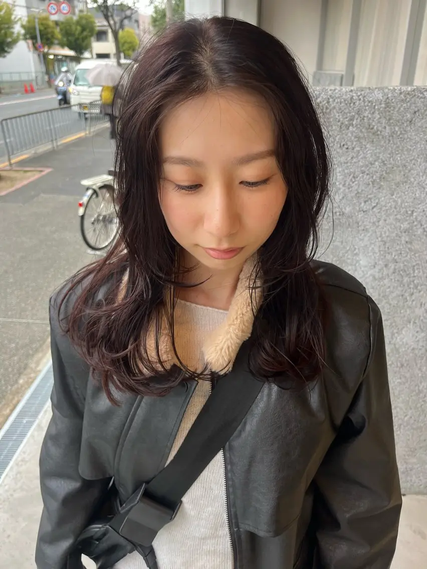 ロング 藤井 美歩/赤髪のヘアスタイル