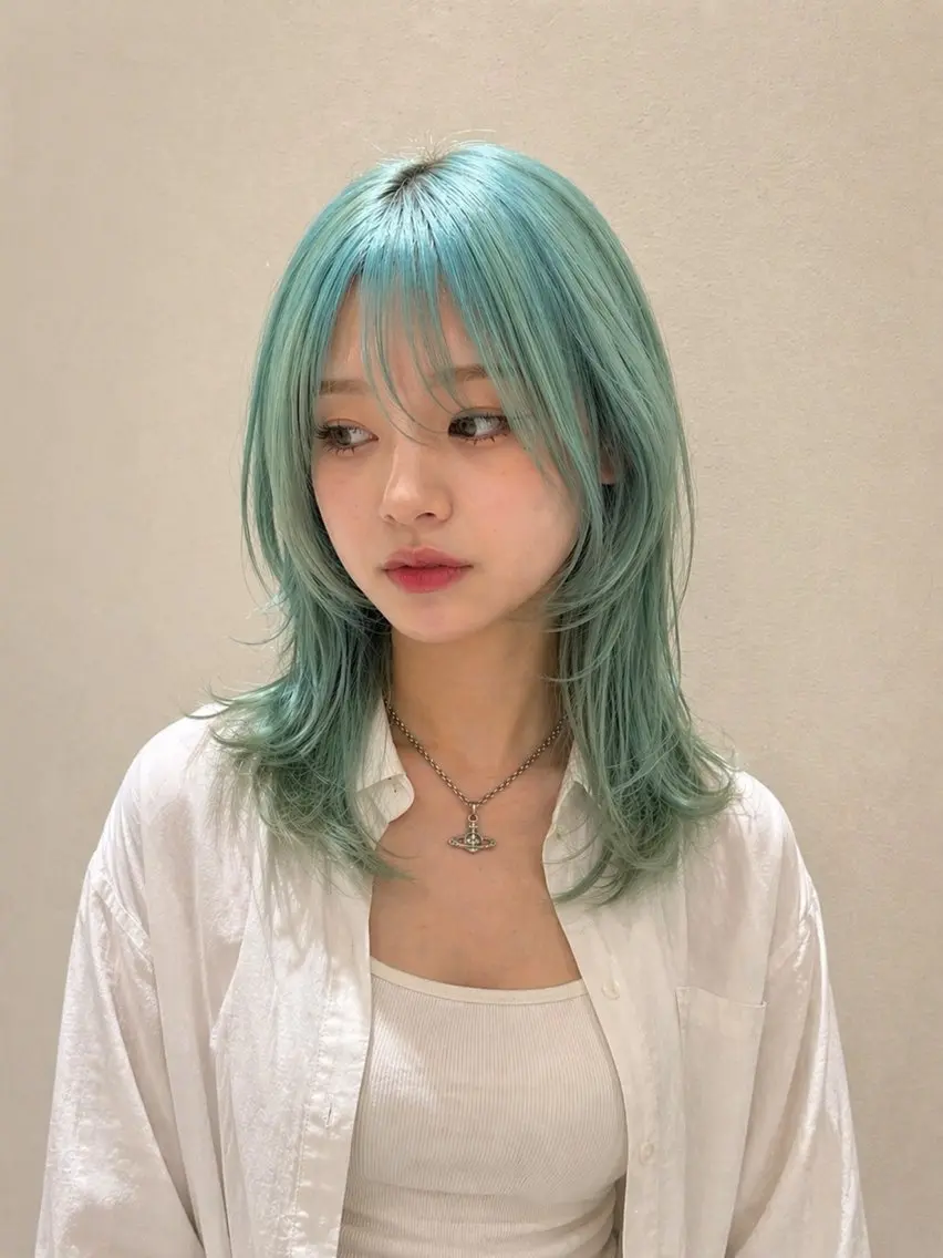 セミロング カラー ブリーチ ケアブリーチ ダブルカラー ハイトーンカラー カット ヘアカラー トリートメント メンズ/ハイトーン /縮毛矯正/木村神心のヘアスタイル
