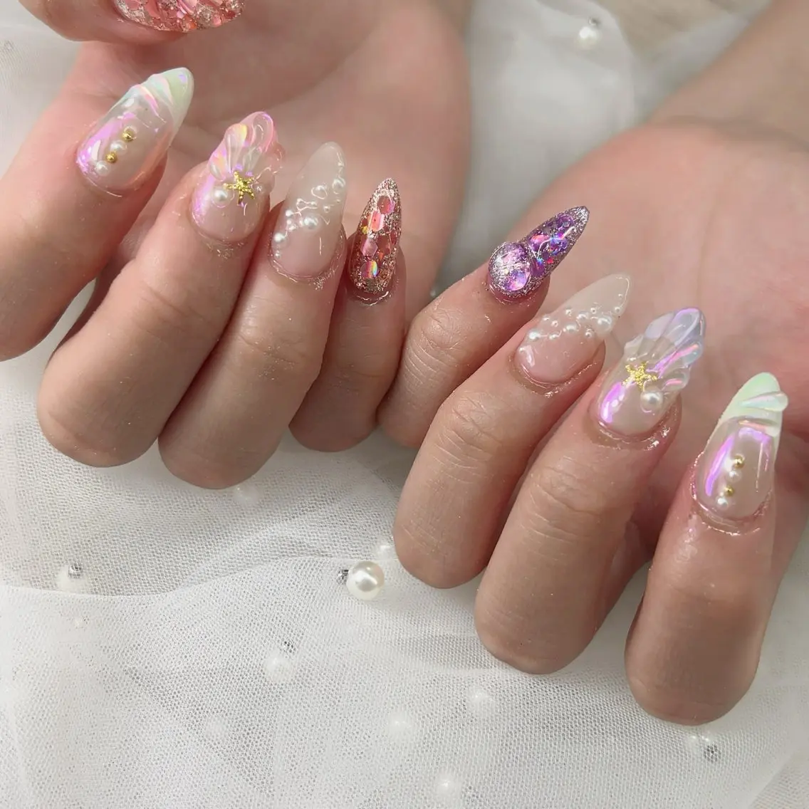 ネイル アートネイル クリアネイル ぷっくりネイル ハンドネイル Artgallery YUKIのネイルデザイン