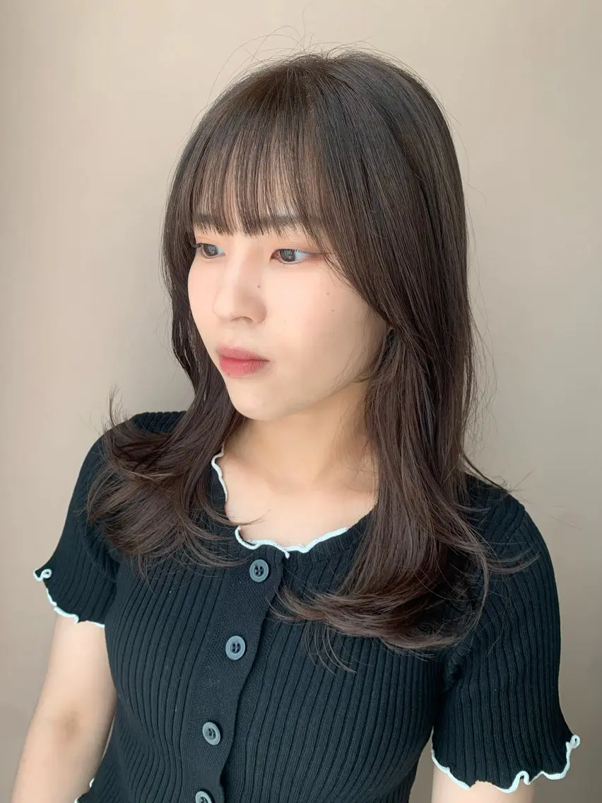 ロング カラー ブラウンカラー レイヤーカット hubhair レイヤー/透明感のヘアスタイル