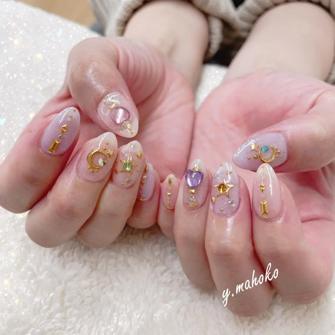 ネイル ハンドネイル パラジェル有/ 長さだし/mahoのネイルデザイン