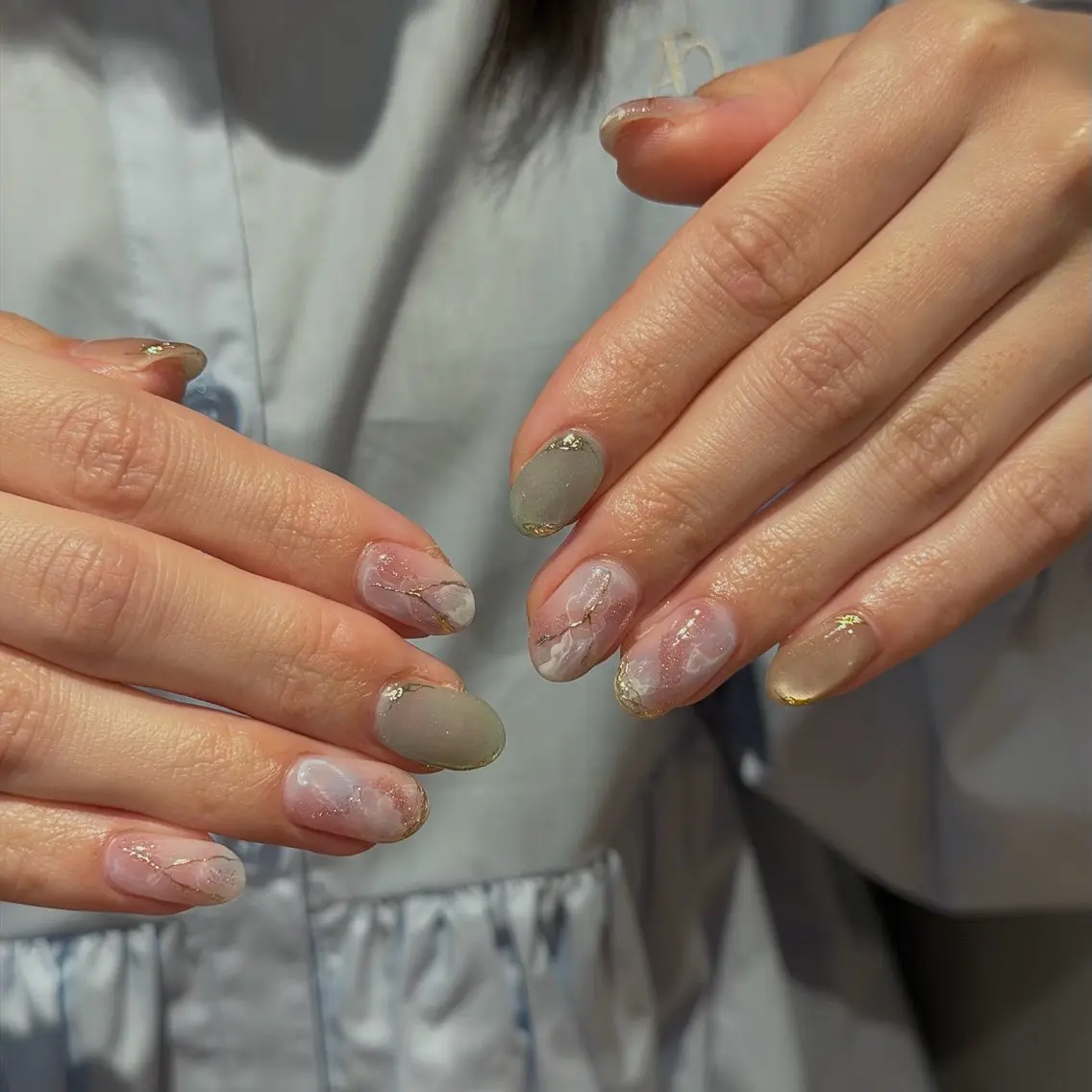 ネイル ニュアンスネイル 渡辺 愛のネイルデザイン