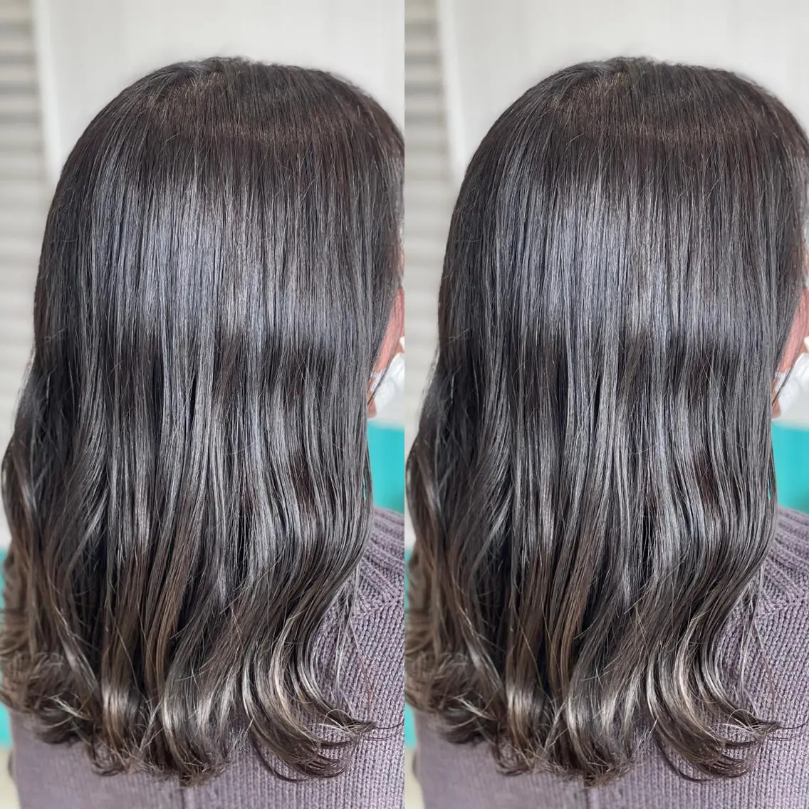 ロング カラー グレージュ ハイライトカラー カーキグレージュ ハイライト Snaly カラー特化ページのヘアスタイル