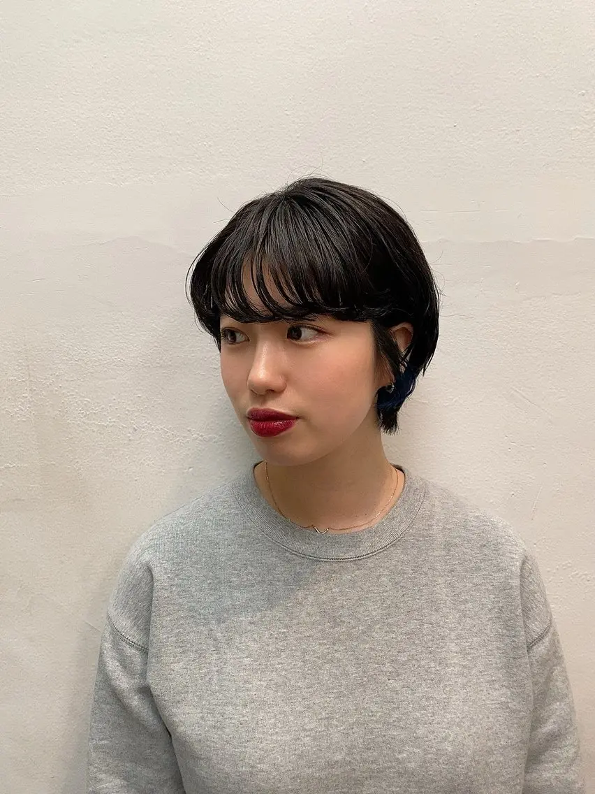 ショート カラー ヘアカラー トリートメント ワタナベ イオリ🧼のヘアスタイル