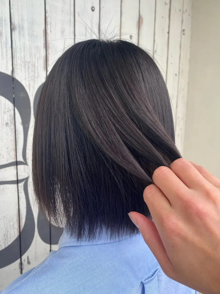 ミディアム パーマ カット 縮毛矯正 伊庭 勇輝のヘアスタイル