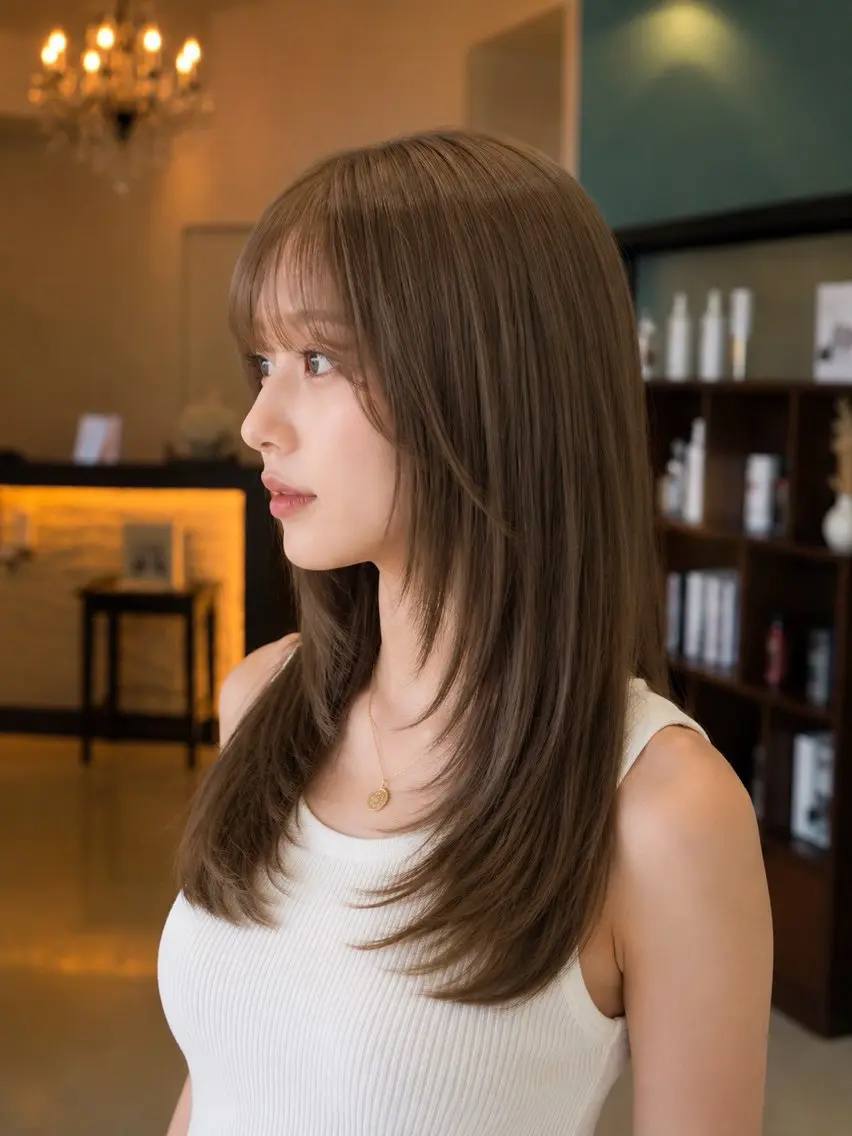 ミディアム カラー ブラウンカラー 透明感カラー ヘアカラー 透明感カラー/ début/ゆうとのヘアスタイル