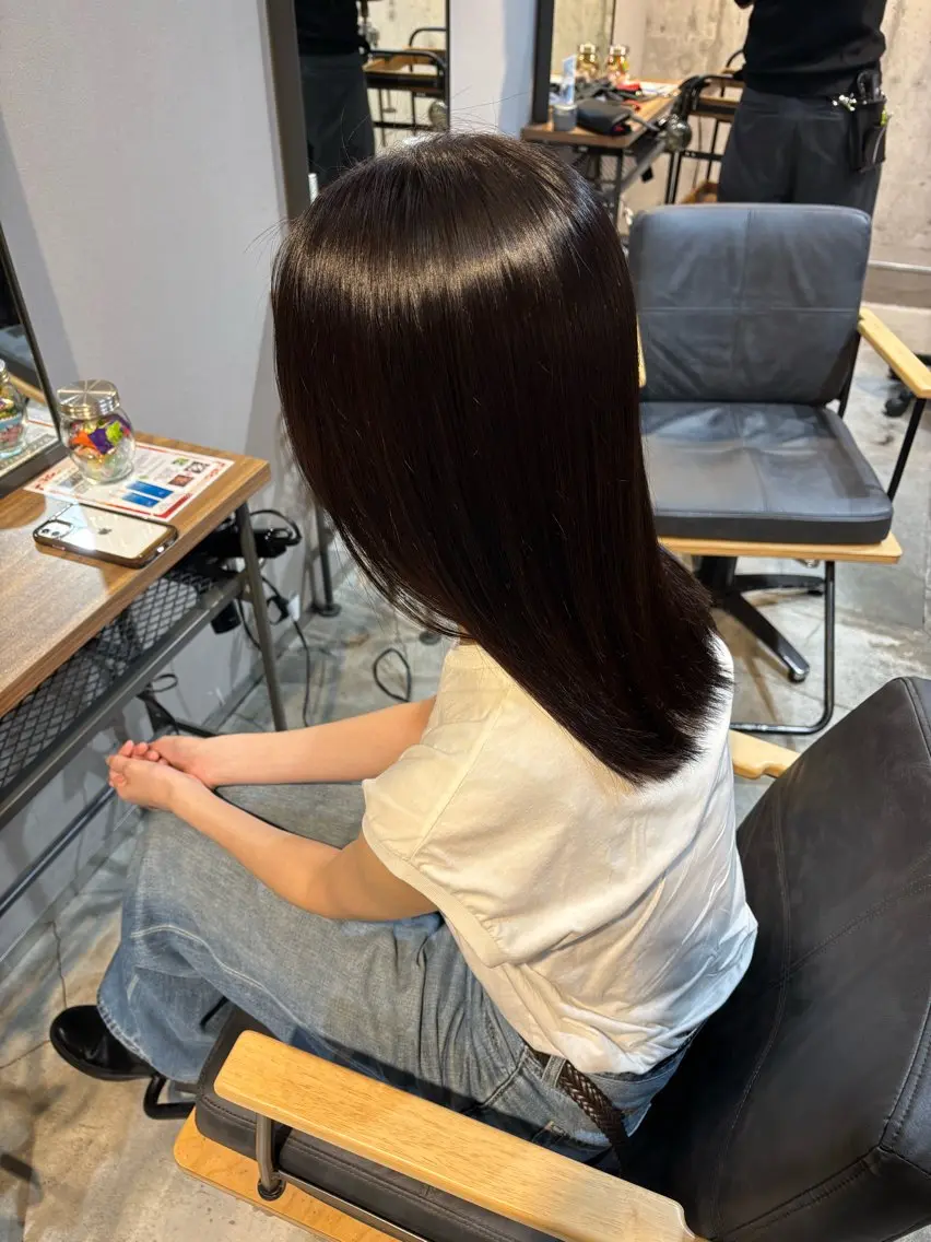 セミロング トリートメント 西本 蓮太郎のヘアスタイル