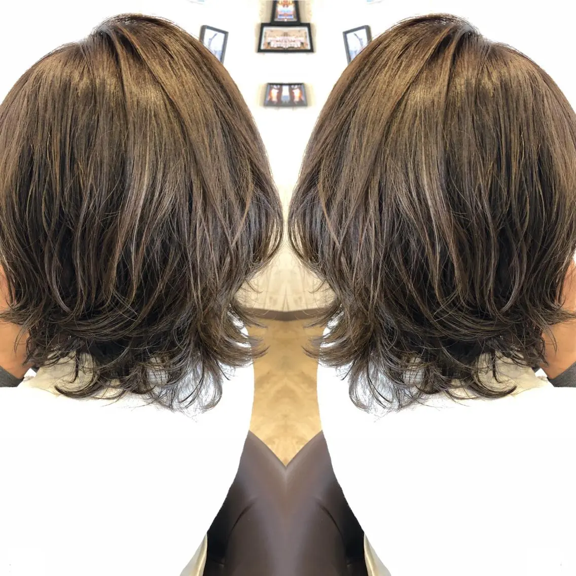 ミディアム カラー パーマ 古島 大暉のヘアスタイル