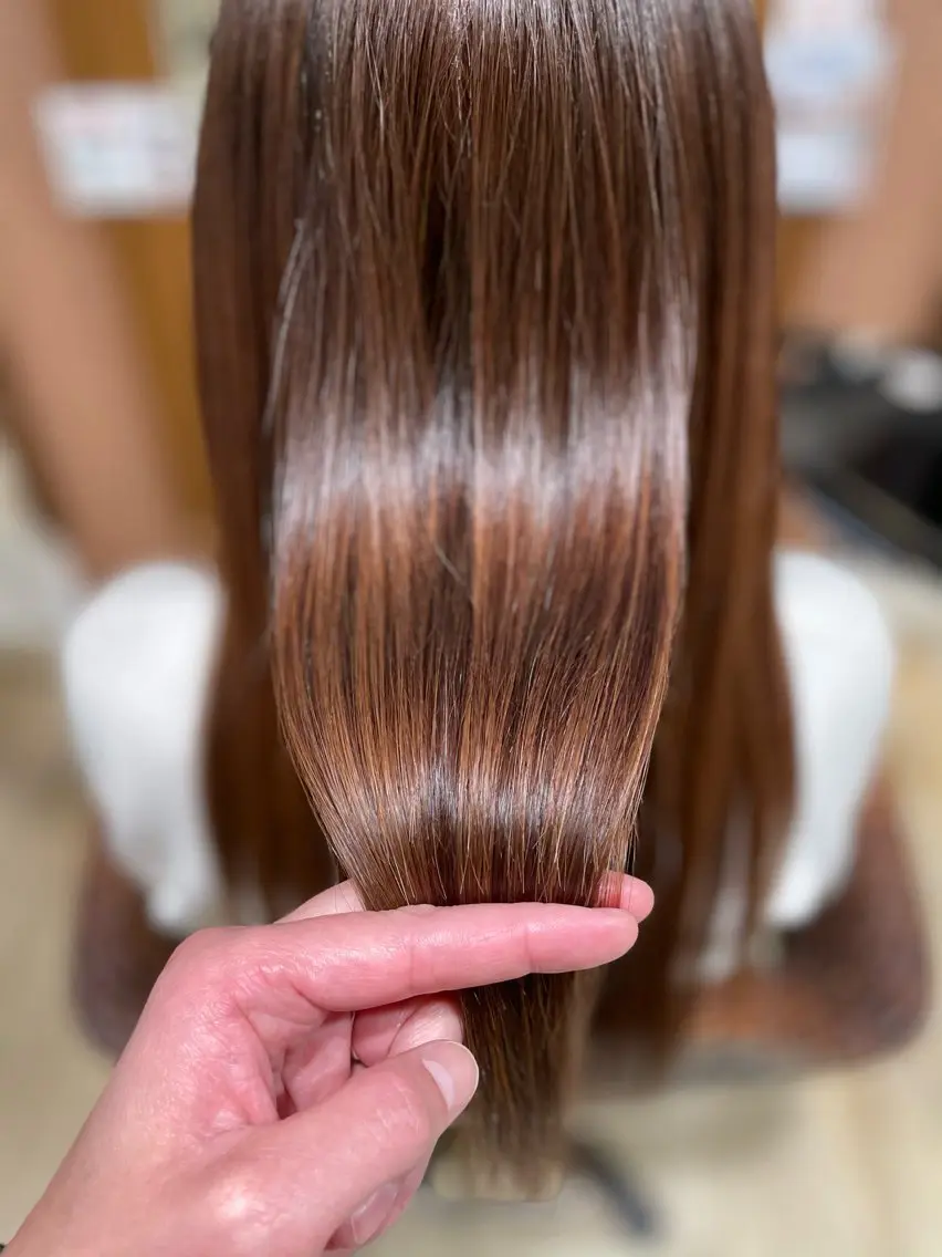 ロング 髪質改善縮毛矯正 美容師✂️山崎竜二のヘアスタイル