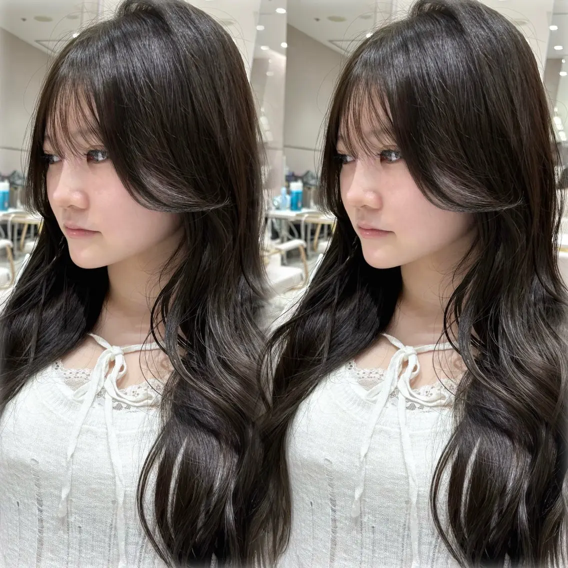 ロング カラー ブラウンカラー 透明感カラー オリーブブラウン 銀座/レイヤー/ 透明感カラー✨りくのヘアスタイル