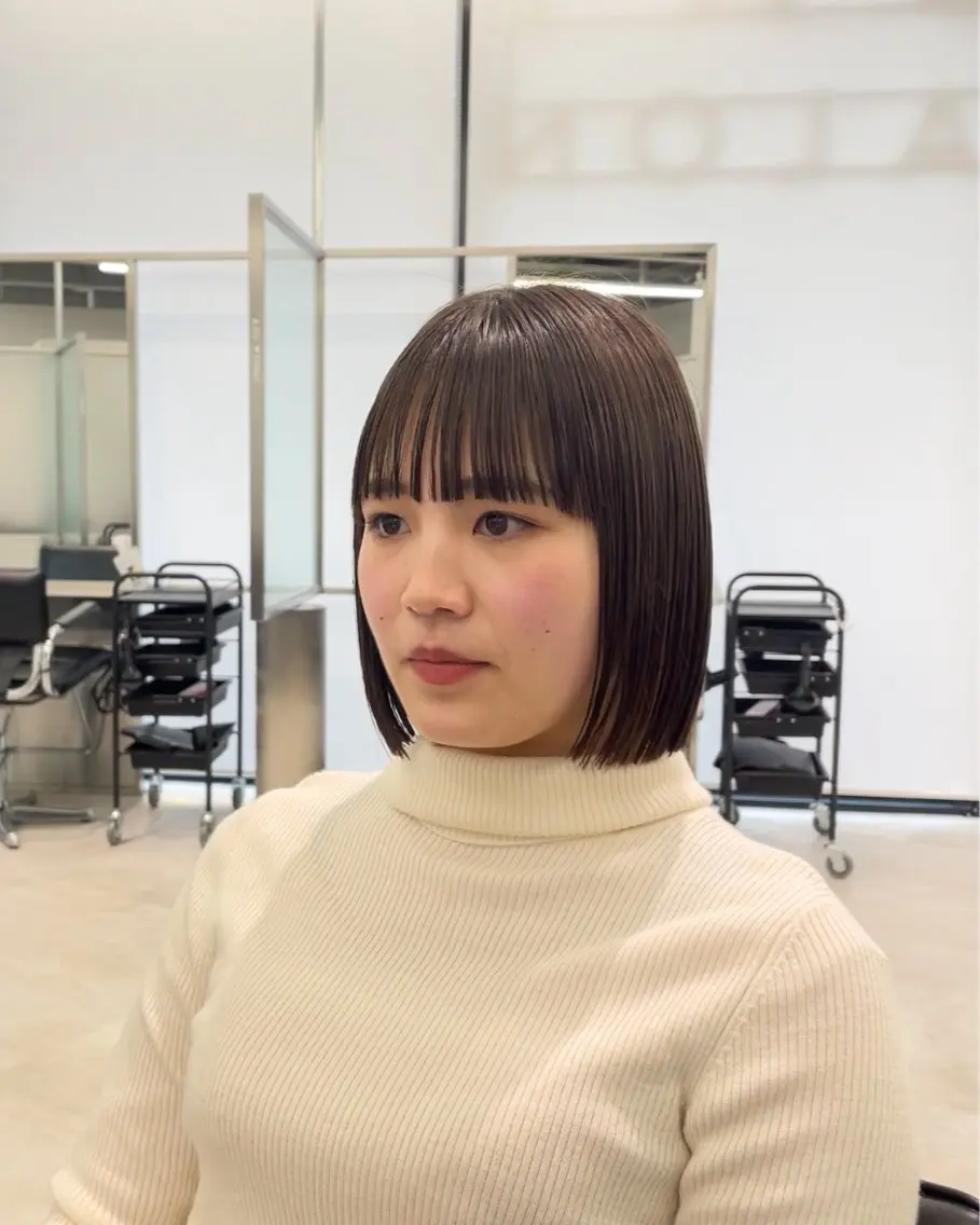 ショート パーマ ボブ 髪質改善 ストレートパーマ 大人スタイル 太田のヘアスタイル