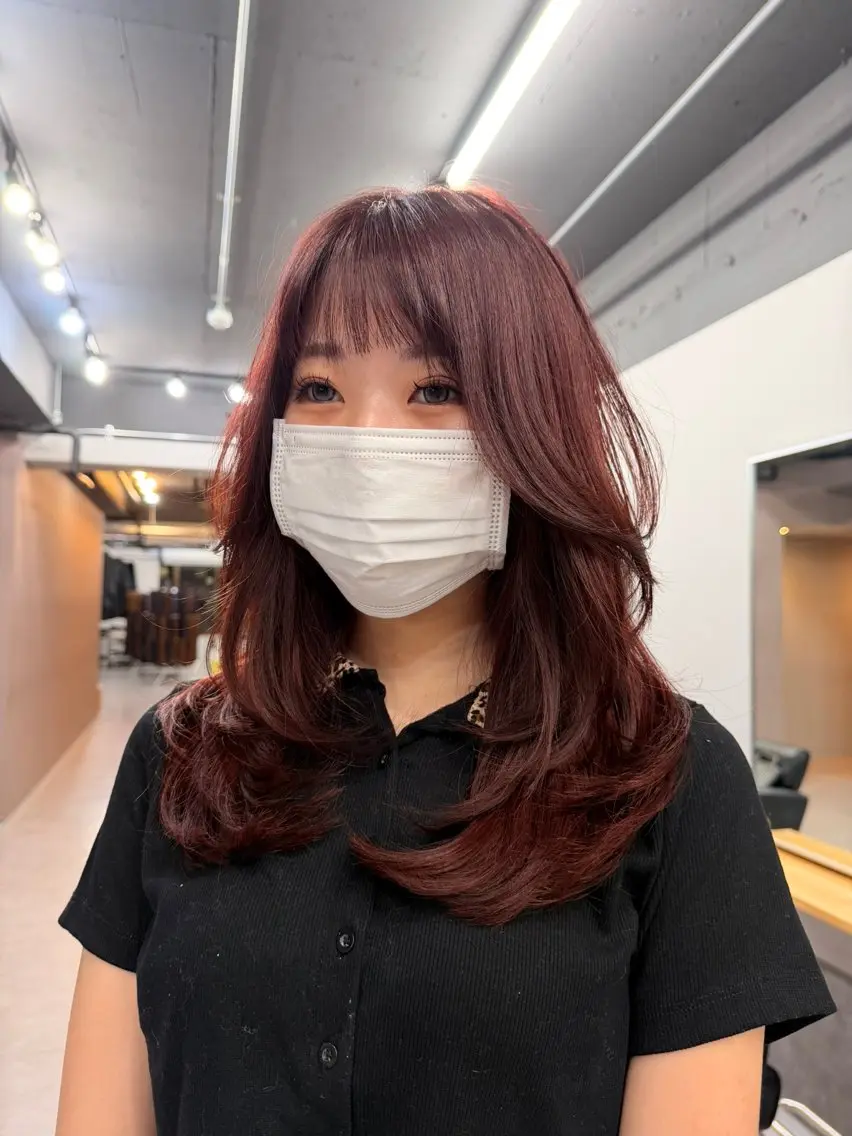 ミディアム カット ヘアカラー TAKI/暖色カラー 🍪/レイヤーカットのヘアスタイル
