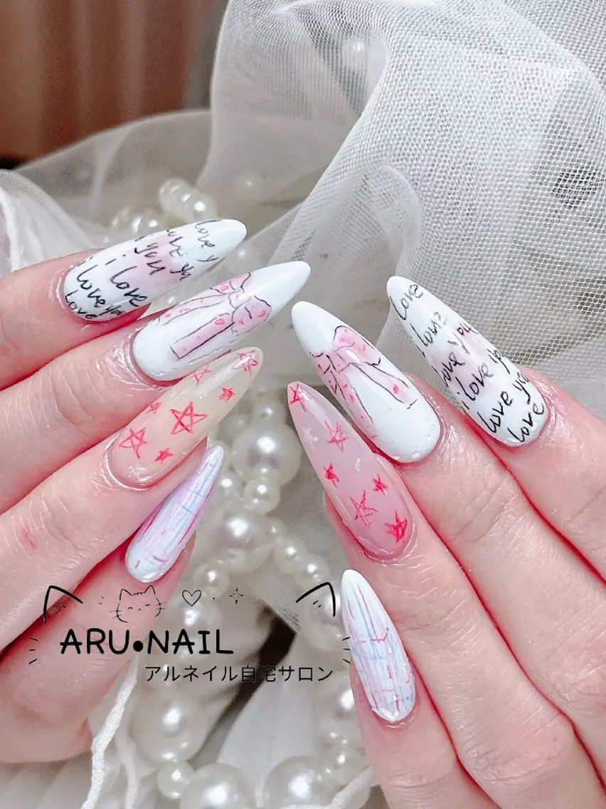 ネイル 韓国ネイル ハンドネイル ARU·NAIL 自宅サロン港区宝神のネイルデザイン