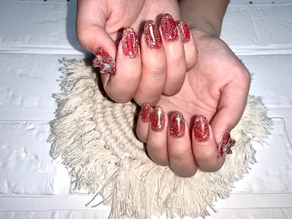 ショート カラー ネイル フラッシュネイル Le’a NailSalonのネイルデザイン