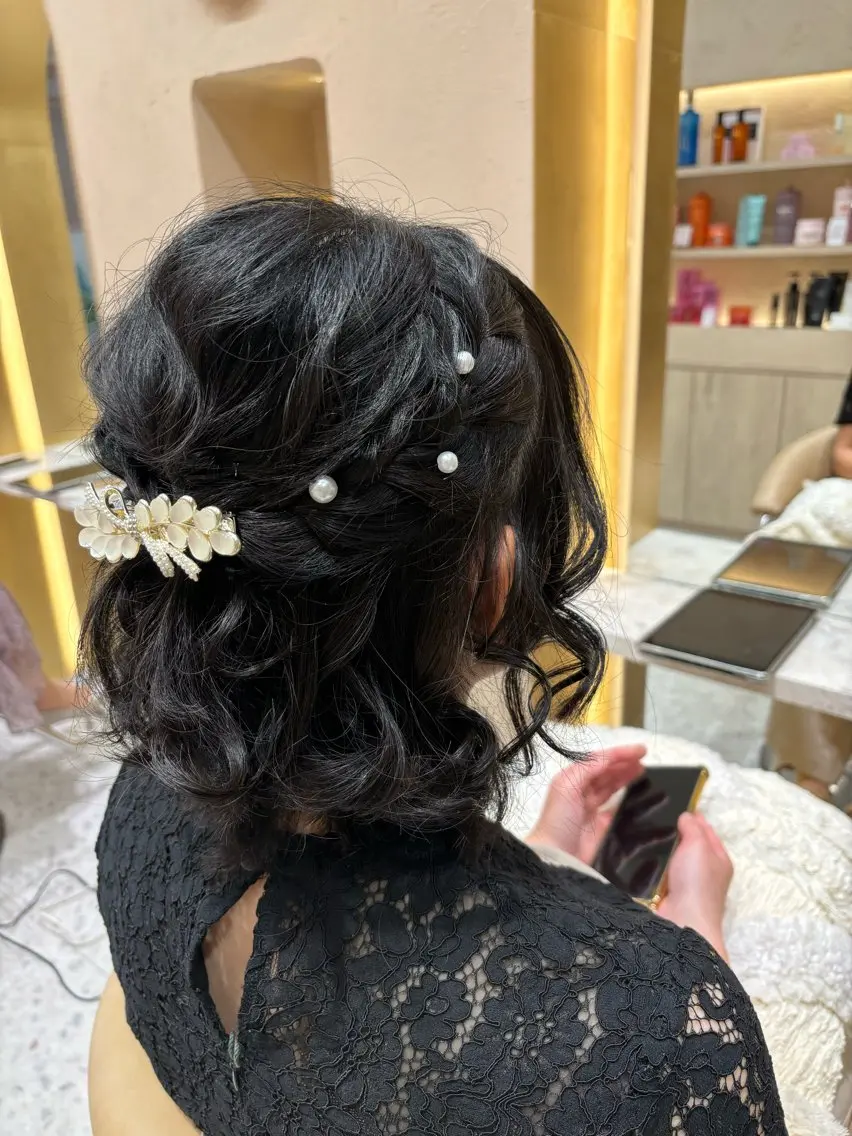 ヘアアレンジ あかね☆ヘアアレンジ /ボブ/縮毛矯正のヘアスタイル