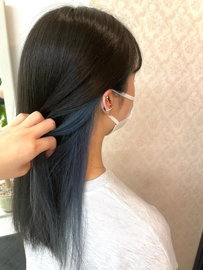 ロング カラー カット ヘアカラー トリートメント ヒヨシ ルナのヘアスタイル