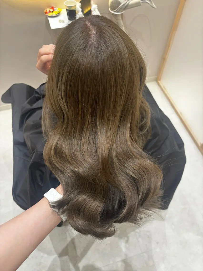 セミロング カット ヘアカラー トリートメント 韓国レイヤーカット/ 🩶HARUKA🩶のヘアスタイル