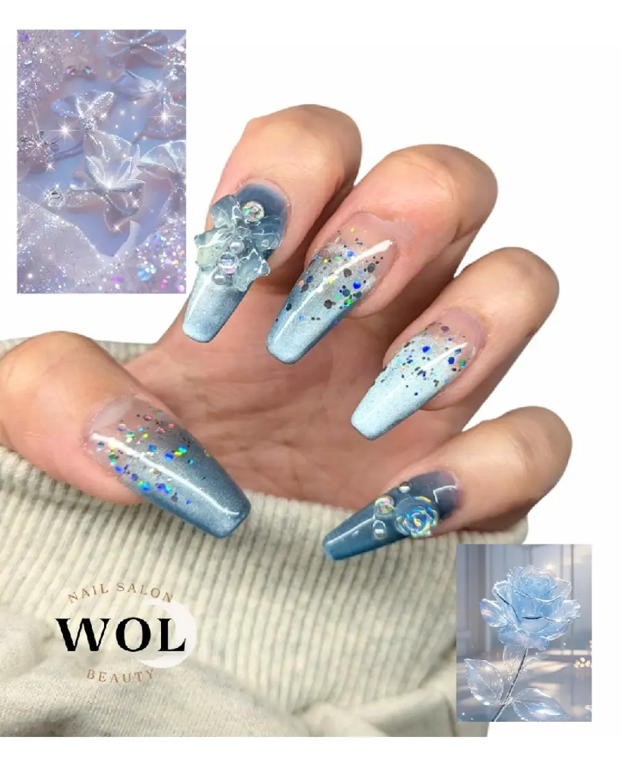 ネイル 長さ出し WOL🌙 momokoのネイルデザイン