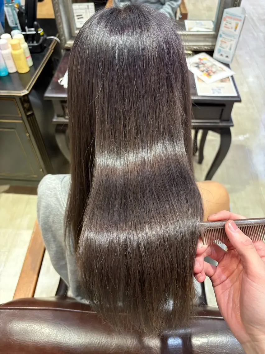ロング カラー ヘアカラー 透明感カラー ｜うる艶｜松下のヘアスタイル