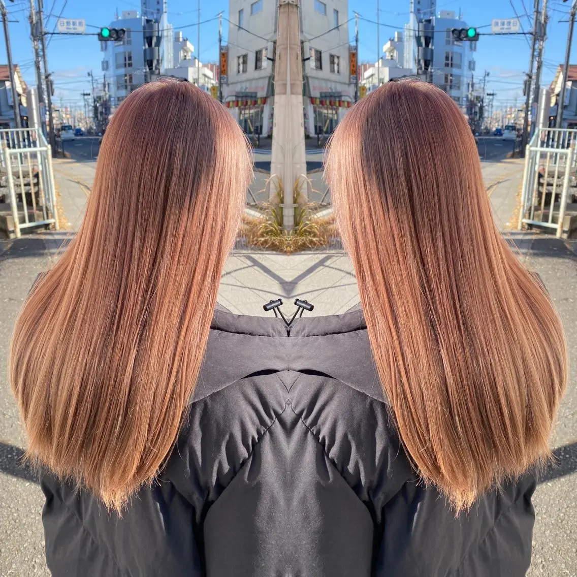 セミロング カット ヘアカラー トリートメント 髪質改善カラー/店長 宮内秀峰のヘアスタイル
