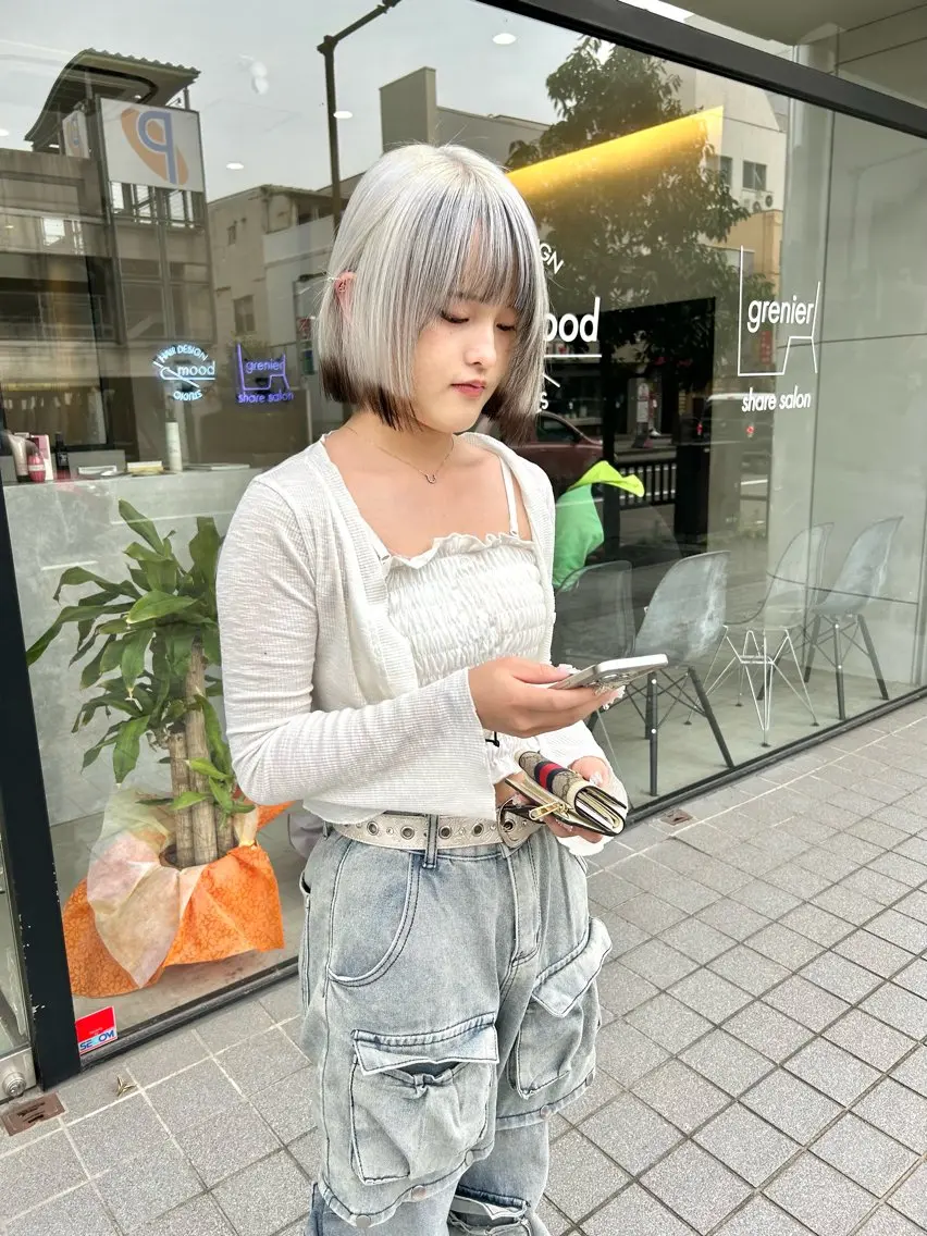 ミディアム カラー ヘアカラー 一ノ瀬 暁のヘアスタイル
