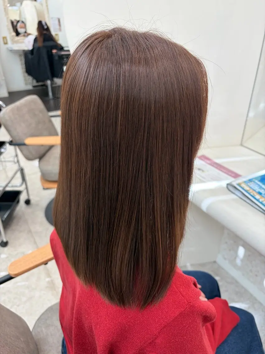 ミディアム カラー ヘアカラー 志村 梨帆のヘアスタイル
