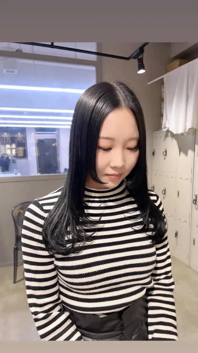 セミロング カラー パーマ ヘアアレンジ メンズ 上品＆韓国風 🥀海心🥀のヘアスタイル