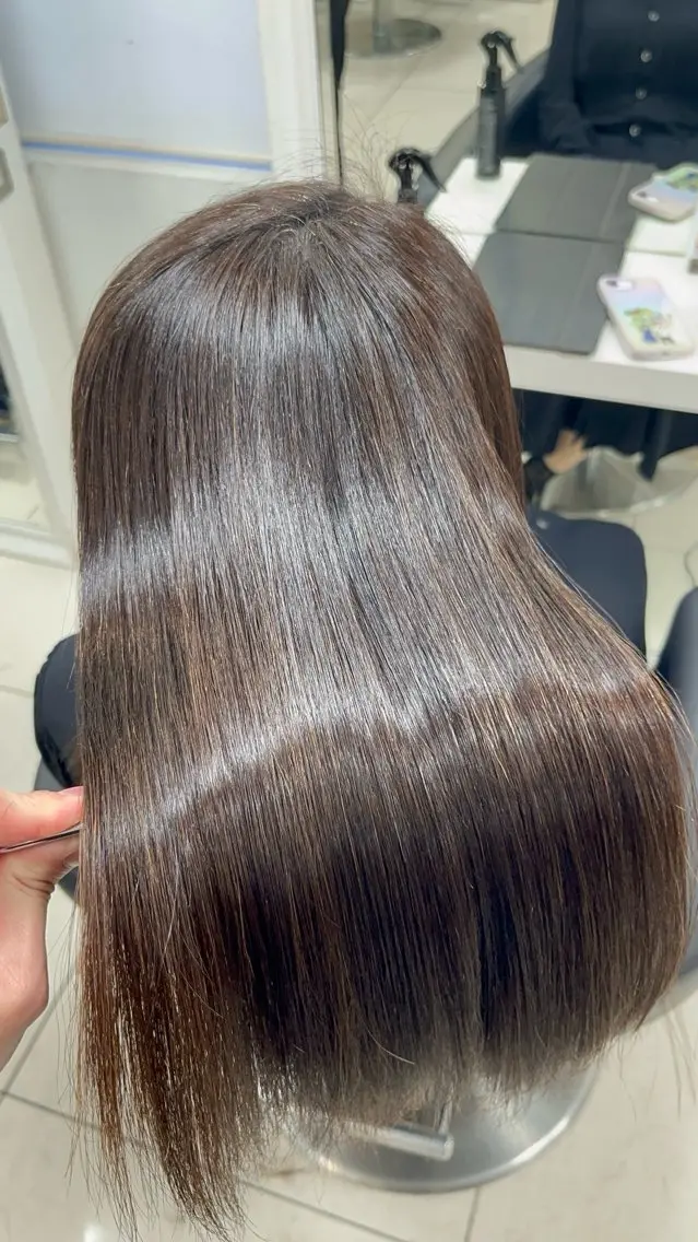 ロング パーマ 縮毛矯正 カット 縮毛矯正 縮毛矯正指名No.1 艶カラー/SHIMAのヘアスタイル