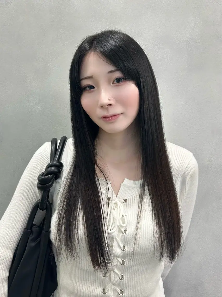 ロング ロング 菊池 梨麻のヘアスタイル