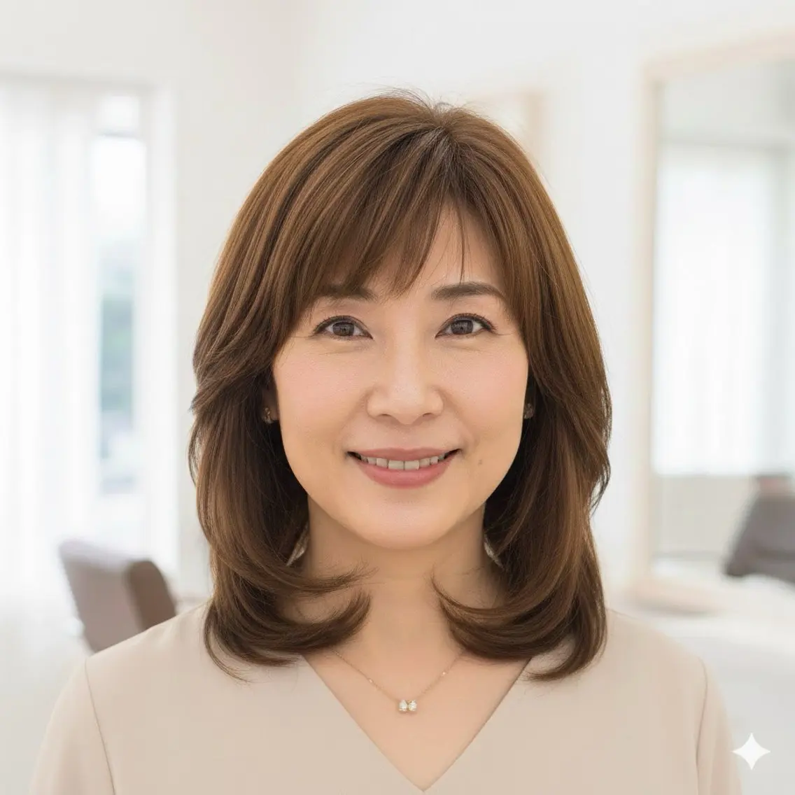 ミディアム カラー tomo miのヘアスタイル
