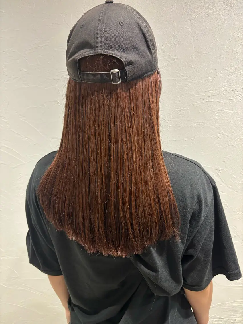 セミロング カラー ヘアカラー 大西 柚羽のヘアスタイル