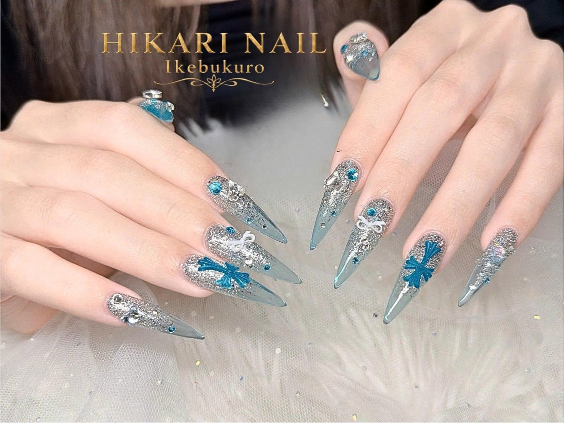 ネイル チークネイル 長さ出し フレンチネイル ガーリー ハロウィン ハンドネイル HikariNail Ikebukuroのネイルデザイン