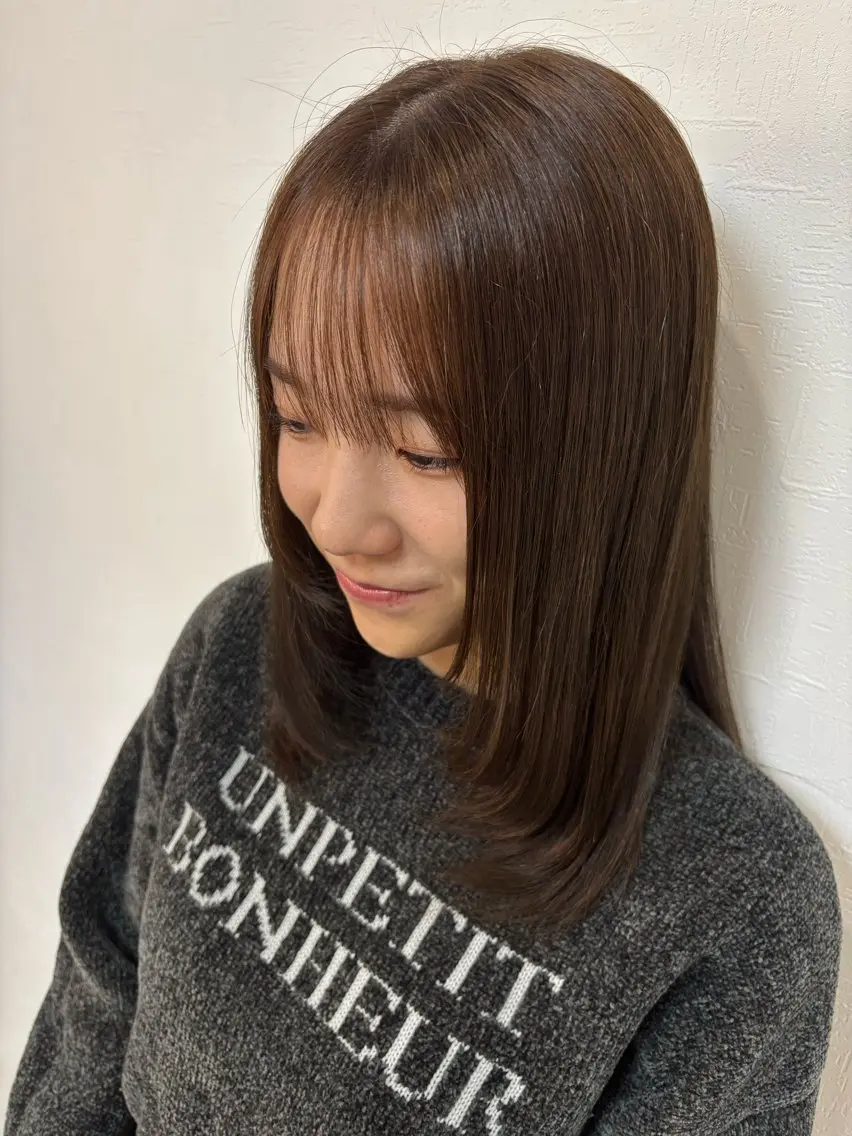 ミディアム ミディアムレイヤー レイヤーカット カット トリートメント akane/大和田 駅/ Garanceのヘアスタイル