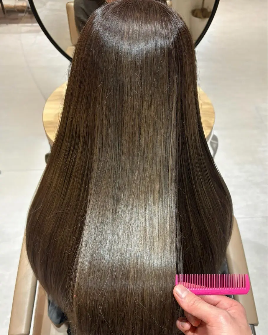 ロング カラー ブリーチ 透明感カラー ブリーチなしカラー 髪質改善 ヘアカラー トリートメント 京都駅/透明感カラー /髪質改善/岩崎拓郎のヘアスタイル