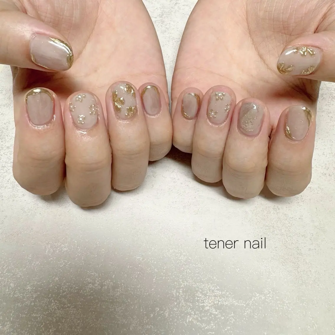 ネイル アートネイル ミラーネイル ニュアンスネイル ハンドネイル テネルネイル tener nailのネイルデザイン