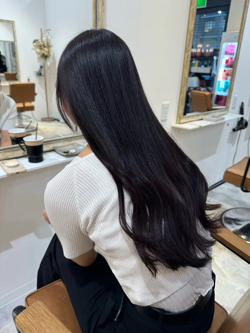 ロング カラー カット ヘアカラー トリートメント 赤み無し柔らかカラー 【梅田】madokaのヘアスタイル
