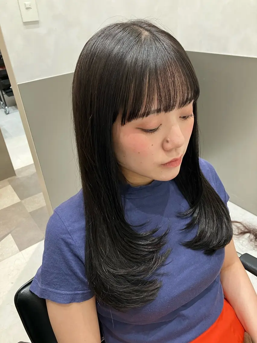 カラー カット ヘアカラー トリートメント 💖ブリーチなし透明 感💖ASAHIのヘアスタイル