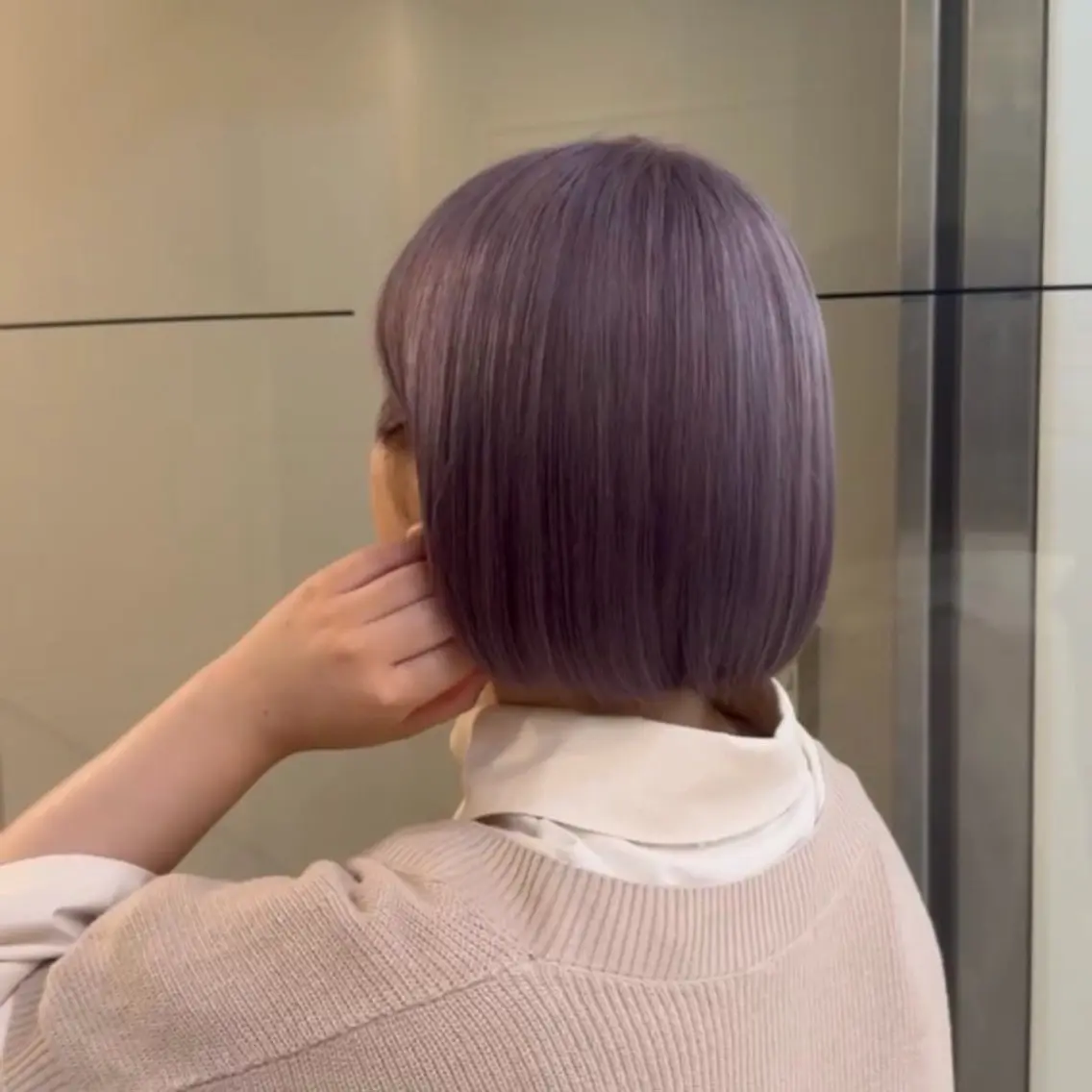 ミディアム 艶カラー/ 縮毛矯正/ユズキのヘアスタイル