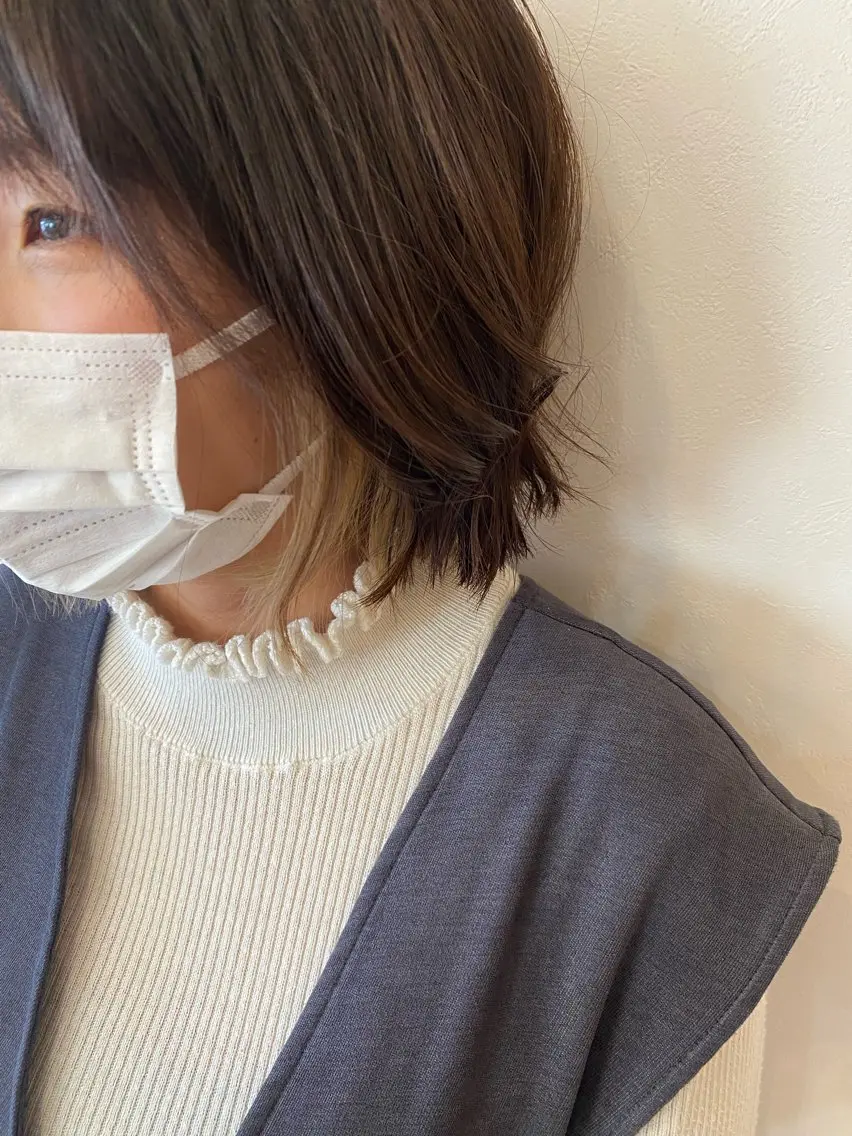 ショート カラー イヤリングカラー 田崎 暁大のヘアスタイル