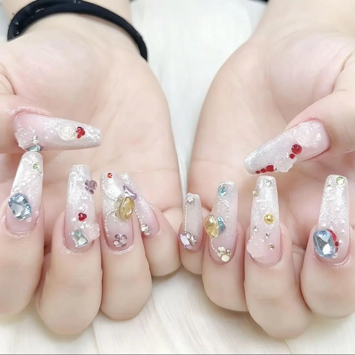 ネイル 🍑長さだし ワンホン💅モモコのネイルデザイン