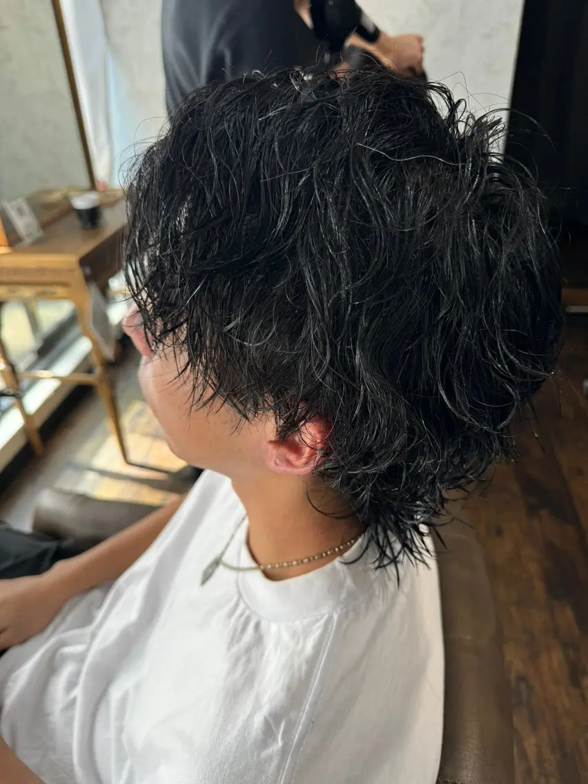 【限定価格⚠️メンズ限定】 カット + ツイストスパイラルパーマ +デトックスケア💇♂️の写真