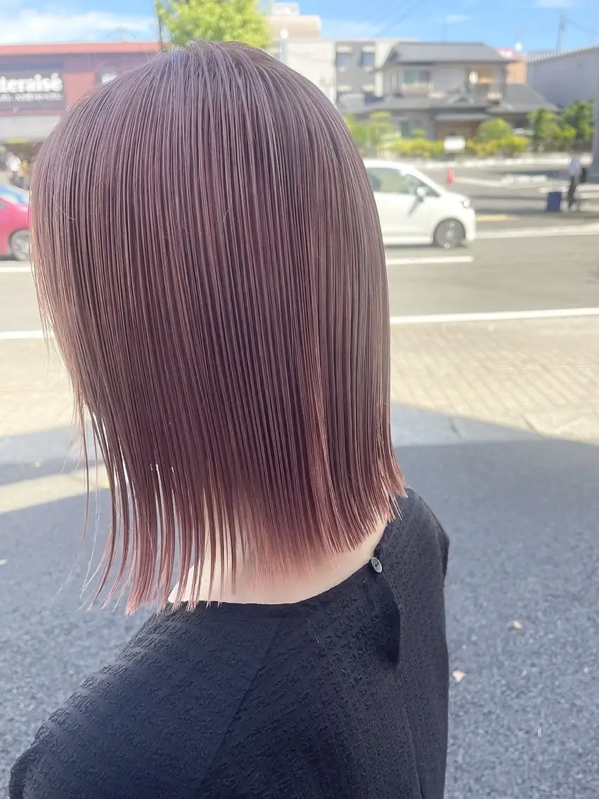 ミディアム カット ヘアカラー トリートメント 🍭透明感カラー 志賀拓海🍬🌈のヘアスタイル